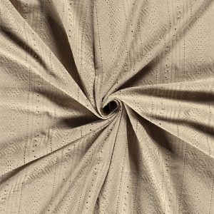 broderie katoen beige